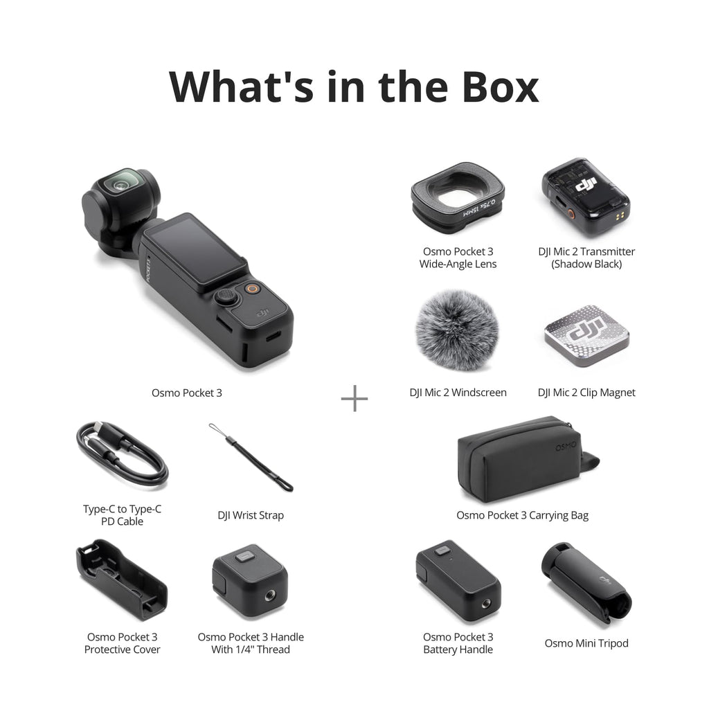 DJI Osmo Pocket 3 Vlogging Camera DJI Osmo Pocket 3 Vlog Bundle