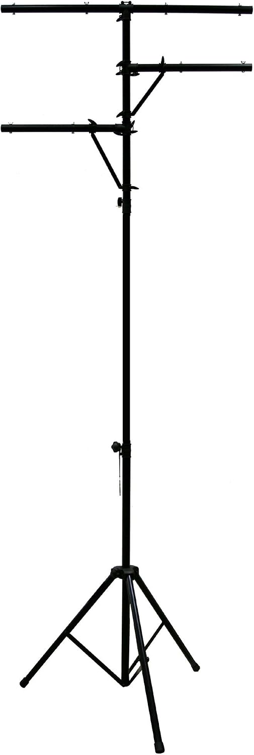 Stage Light Stand 2 Pack Multi-Arm T-Bar DJ Tripod Up to 12 Ft ASC