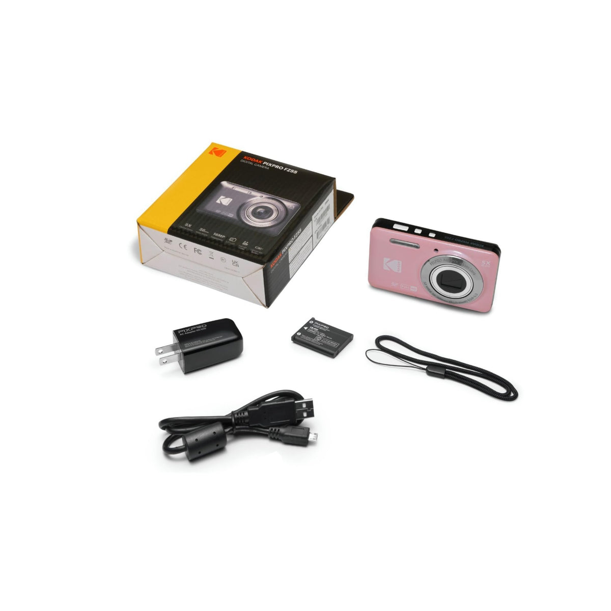 KODAK PIXPRO FZ55 16MP Compact Digital Camera, 5X Optical Zoom, Blue