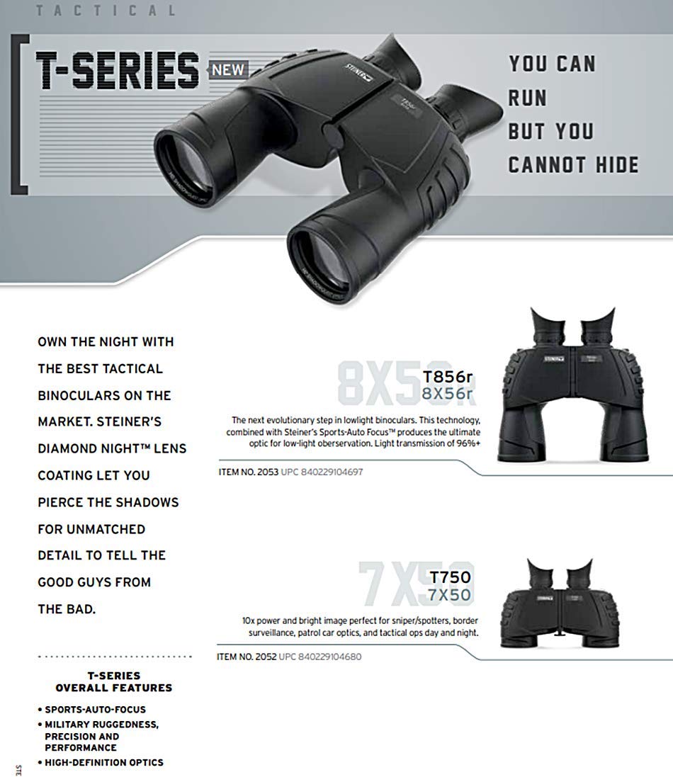 Steiner Tactical Series Binoculars, Lightweight Precision Optics for Any Situation