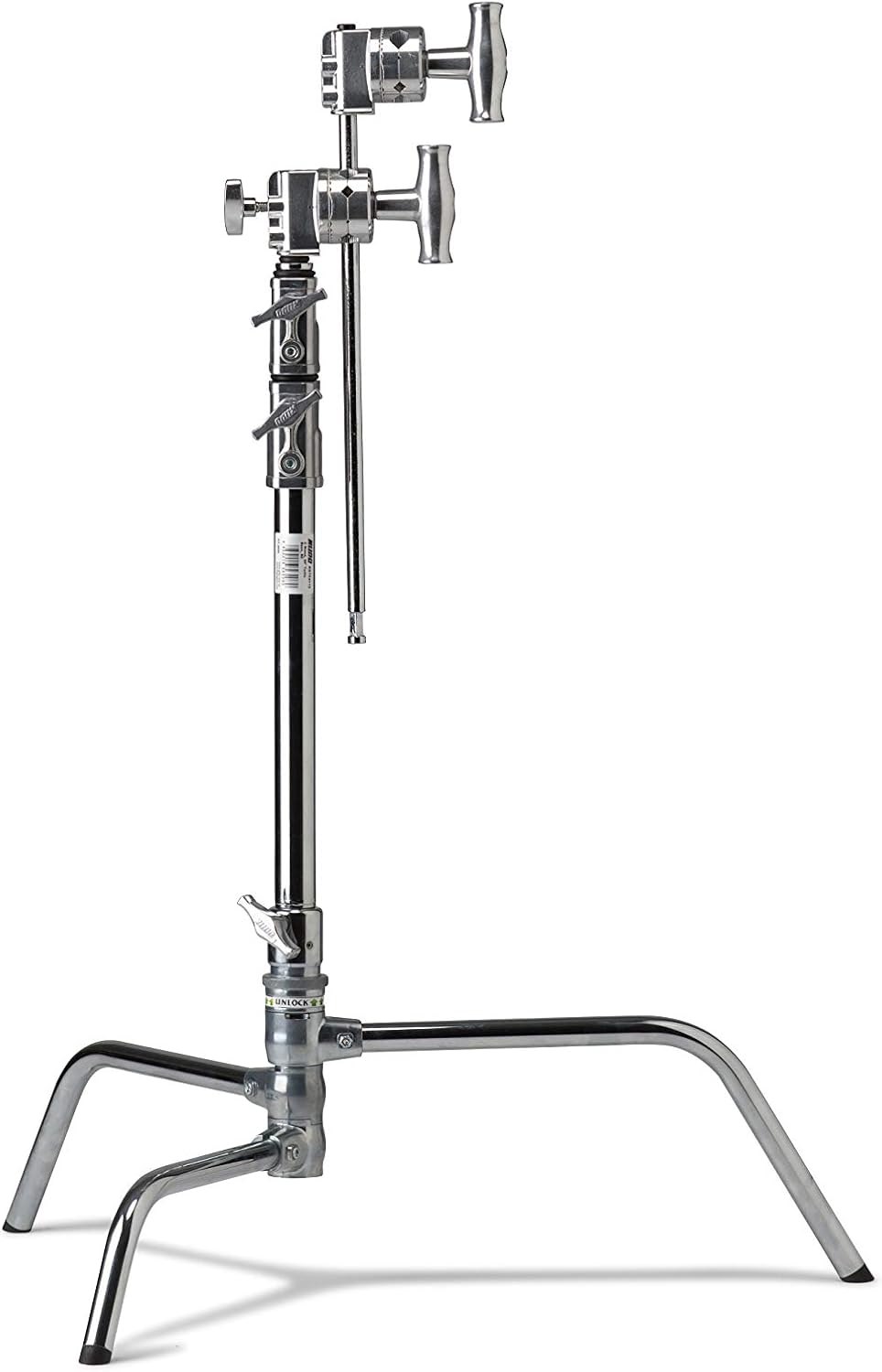 Kupo 20" C-Stand Turtle Base Kit Professional Grip Stand with 2.5" Grip Head and 20" Grip Arm, Heavy-Duty Steel Construction for Photography and Video Lighting - Silver (KS704512)