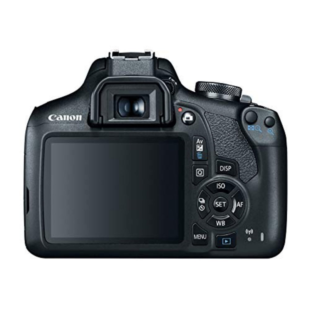 Canon EOS Rebel T7 DSLR Camera Double Zoom Lens Kit with EF-S 18-55mm and EF 75-300mm Lenses, 24.1 Megapixel CMOS (APS-C) Sensor, Full HD Videos, Wi-Fi, Beginner Photographers, Digital Camera, Black