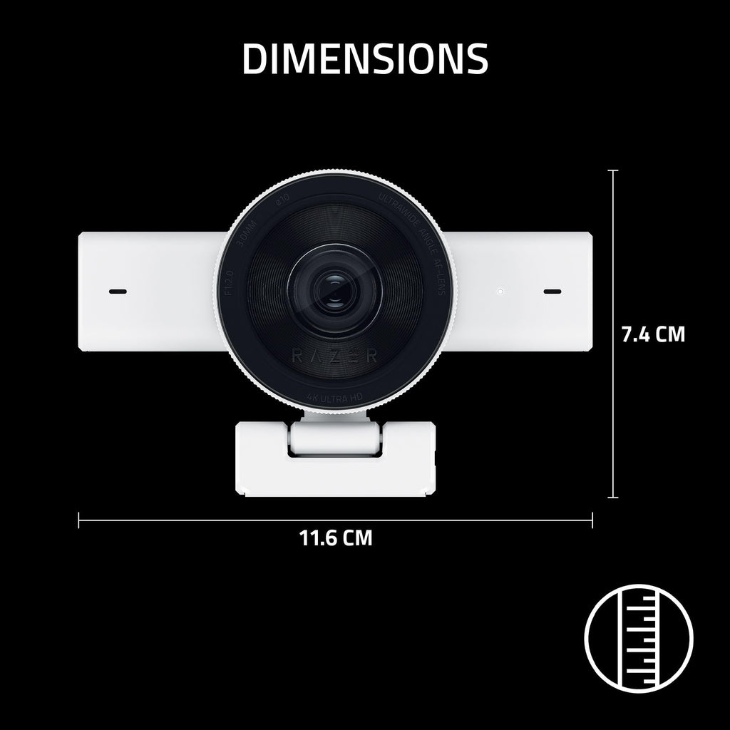 Razer Kiyo V2 Webcam for Streaming and Collaboration 4K 30Fps, Black
