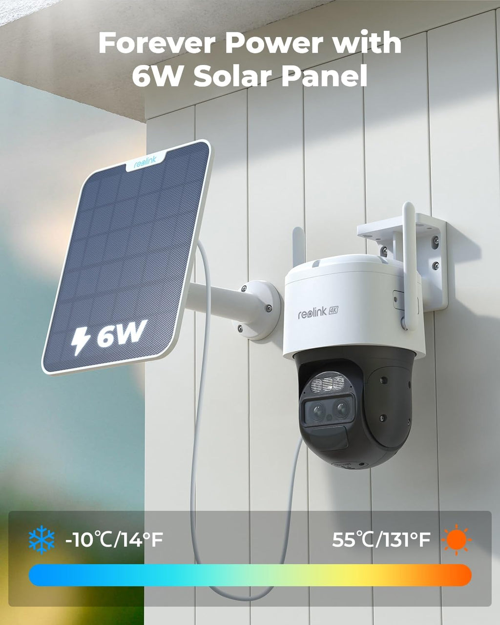 REOLINK 4K Dual Lens Cellular Security Camera Outdoor, Solar Wireless PTZ