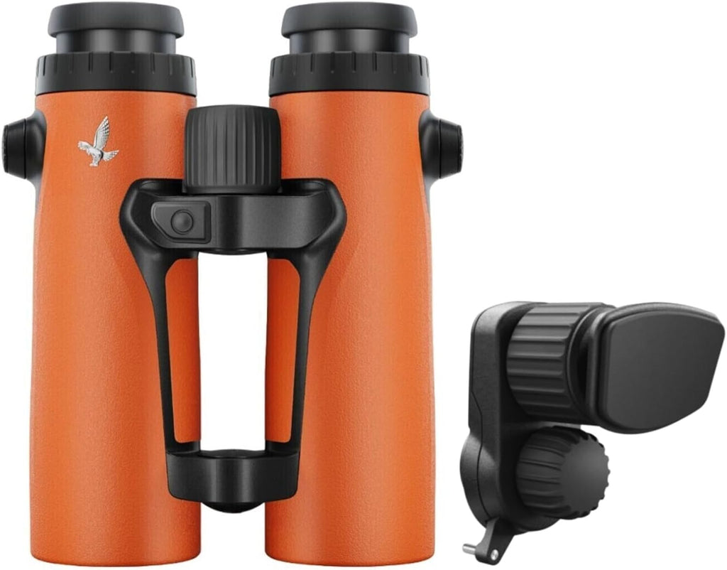 SWAROVSKI Optik EL Range with Tracking Assistant 10x42 Orange Binocular Bundle and Forehead Rest for EL Range Binoculars with Tracking Assistant (2 Items)