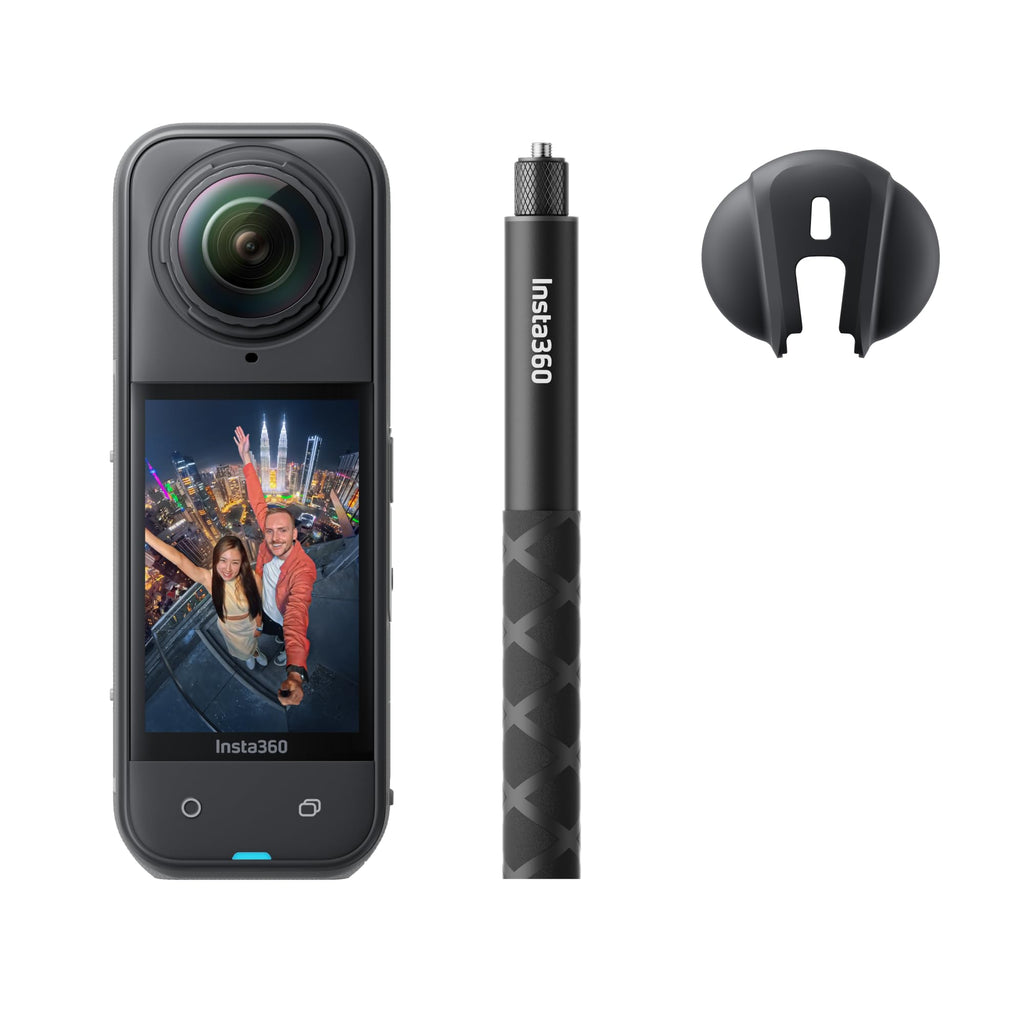 Insta360 X5 - Waterproof 8K 360Â° Action Camera, Leading Low Light, Invisible Selfie Stick Effect, Rugged and Replaceable Lens, 3-Hour Battery, Built-in Wind Guard, Stabilization, Triple AI Chip Design
