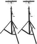 INTSUPERMAI Two (2) xTruss Lighting Crank Stand Light Trussing Stands Portable Crank Lighting Stand System T-Bars Triangle Truss 5.91-13.12in Height for Lighting Audio Stage Mounting
