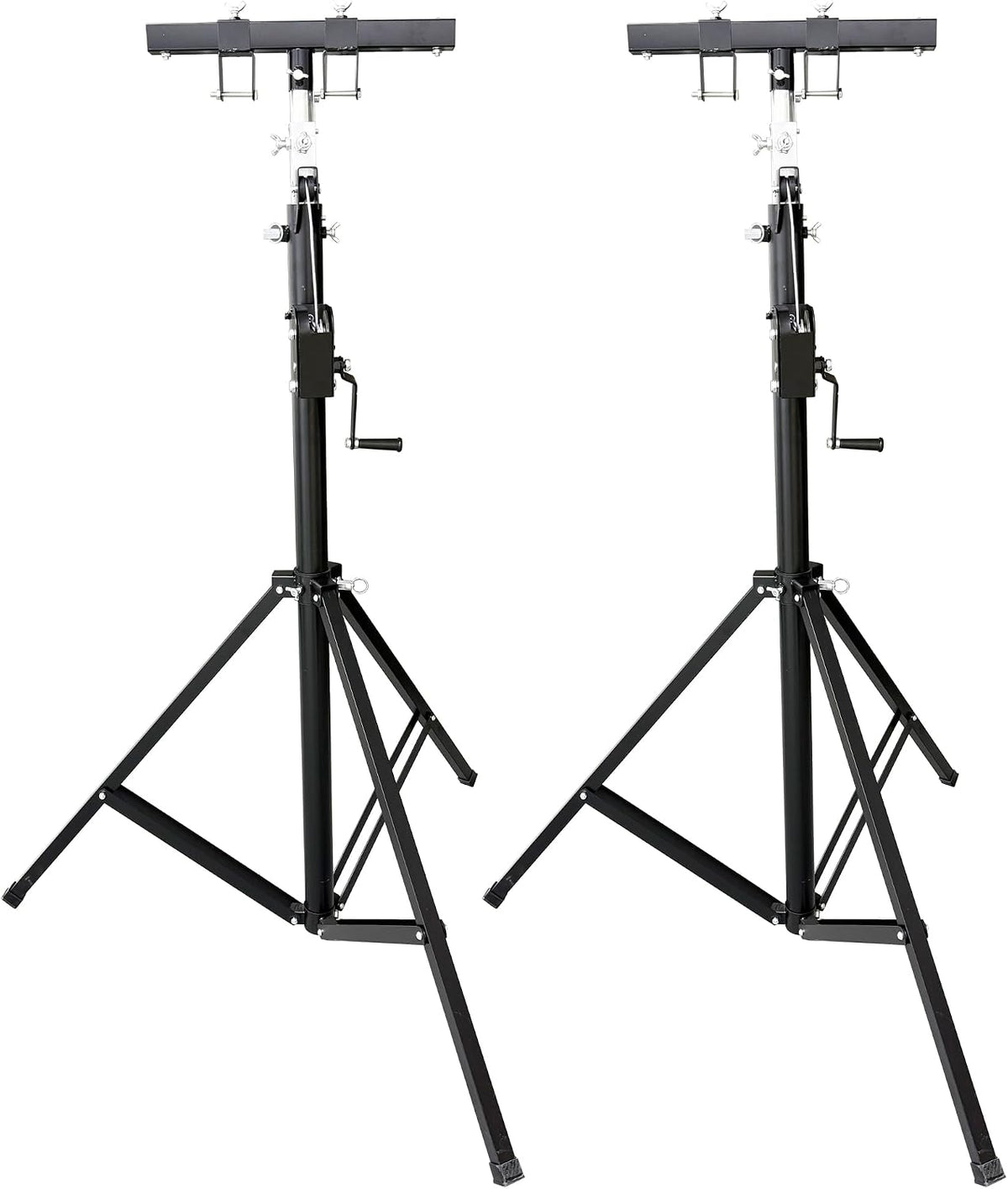 INTSUPERMAI Two (2) xTruss Lighting Crank Stand Light Trussing Stands Portable Crank Lighting Stand System T-Bars Triangle Truss 5.91-13.12in Height for Lighting Audio Stage Mounting