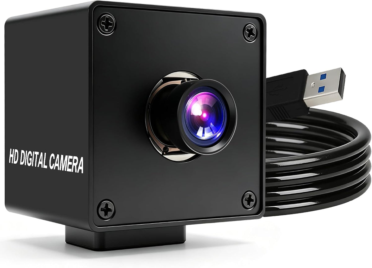 230fps USB Camera, 12MP Webcam with 90 Degree Autofocus Lens