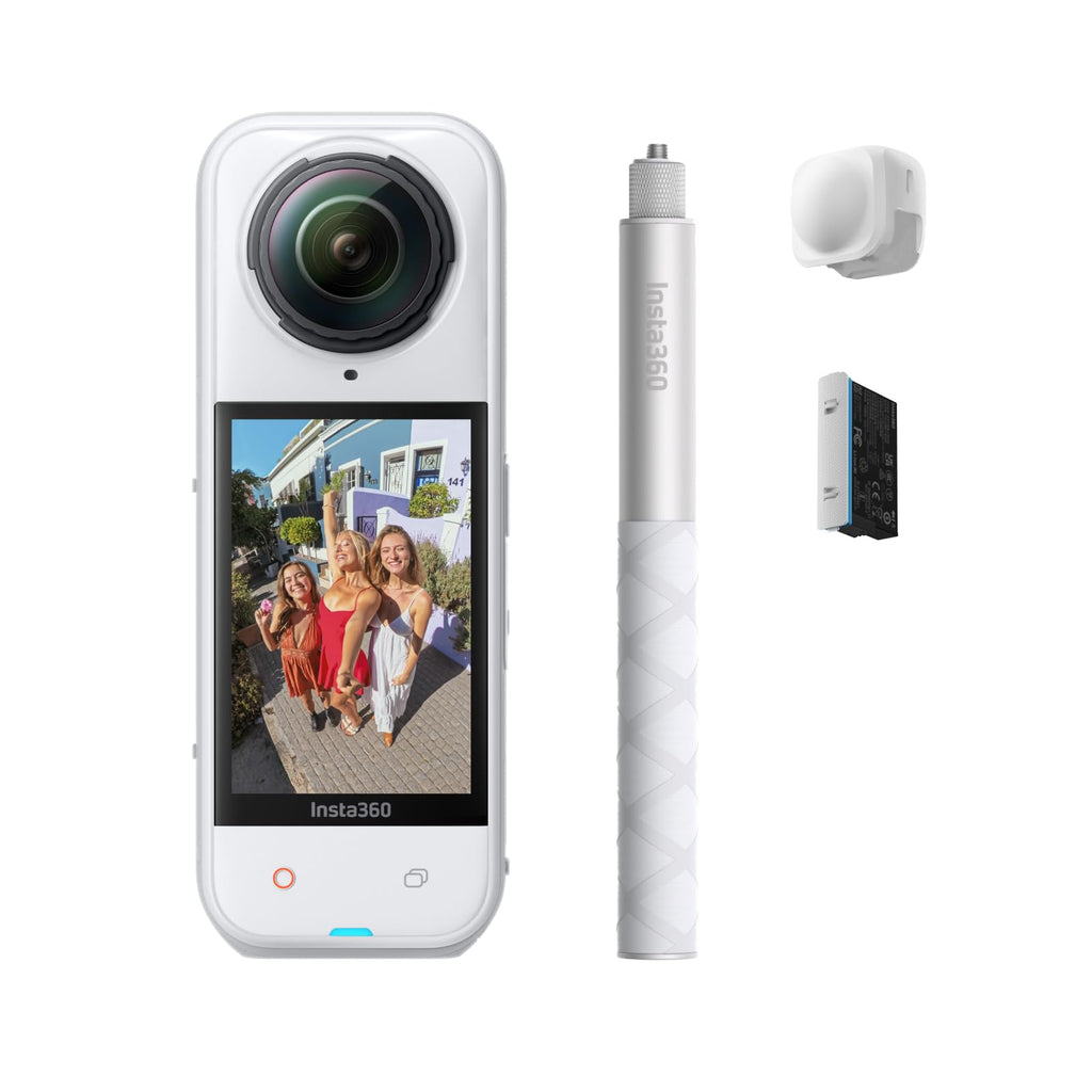 Insta360 X5 - Waterproof 8K 360Â° Action Camera, Leading Low Light, Invisible Selfie Stick Effect, Rugged and Replaceable Lens, 3-Hour Battery, Built-in Wind Guard, Stabilization, Triple AI Chip Design