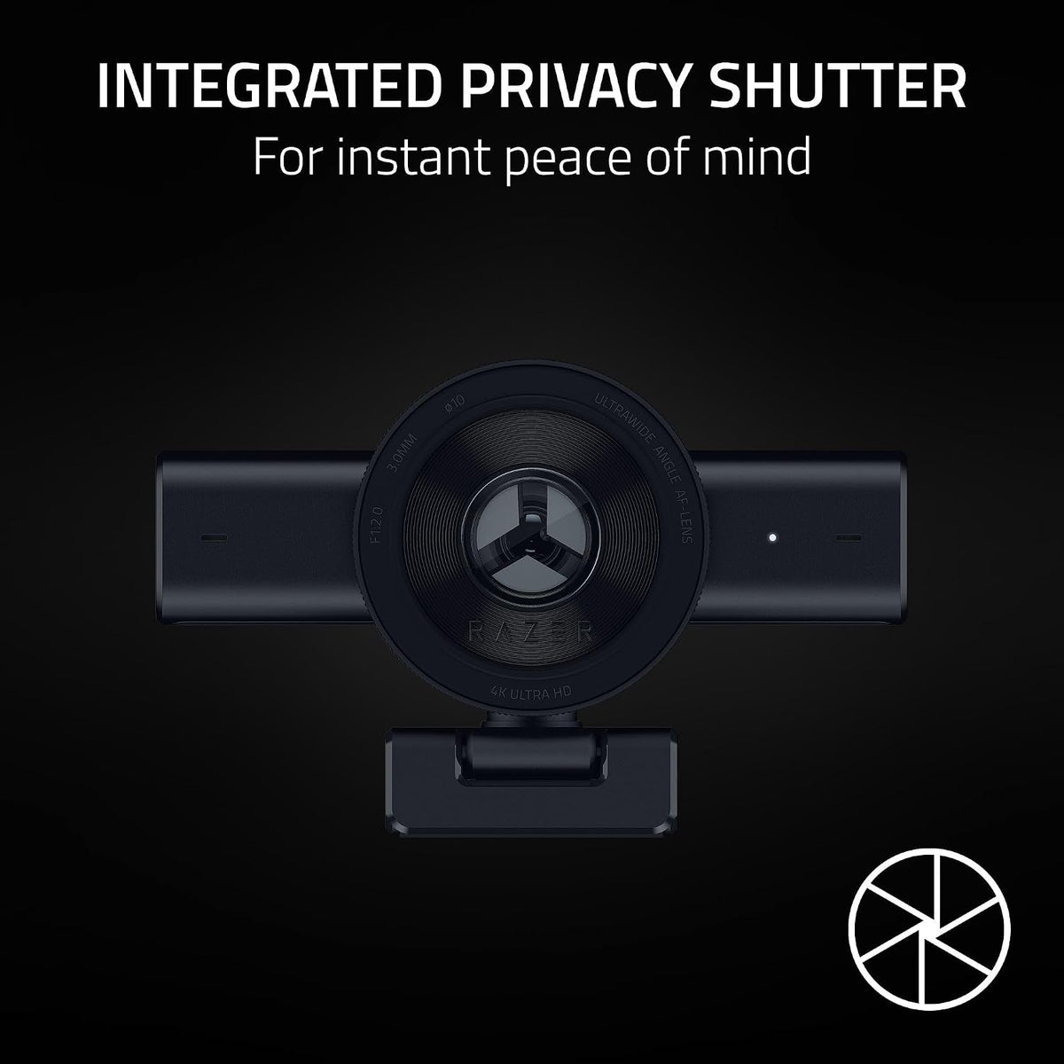 Razer Kiyo V2 Webcam for Streaming and Collaboration 4K 30Fps, Black