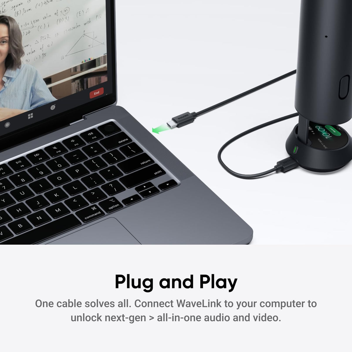 Insta360 Link 2 - PTZ 4K Webcam for PC/Mac, 1/2" Sensor, AI Tracking, HDR, AI Noise-Canceling Mic, Gesture Control for Streaming, Video Calls, Gaming, Works with Zoom, Teams, Twitch & More
