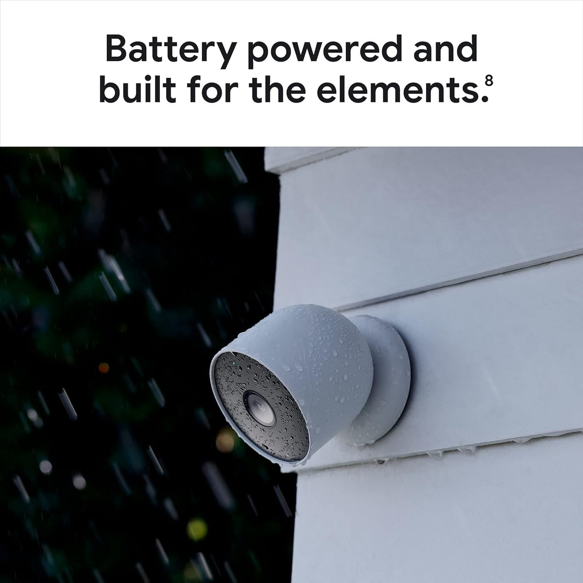 Google Nest Cam with Floodlight - Outdoor Camera - Floodlight Security Camera, White, 1 Count (Pack of 1)