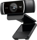 Logitech C922x HD Pro PC Webcam, Full HD 1080p/30fps or 720p/60fps Video, HD Light Correction, Works with Microsoft Teams, Google Meet, Zoom, Nintendo Switch 2âs new GameChat mode, Mac/Tablet- Black
