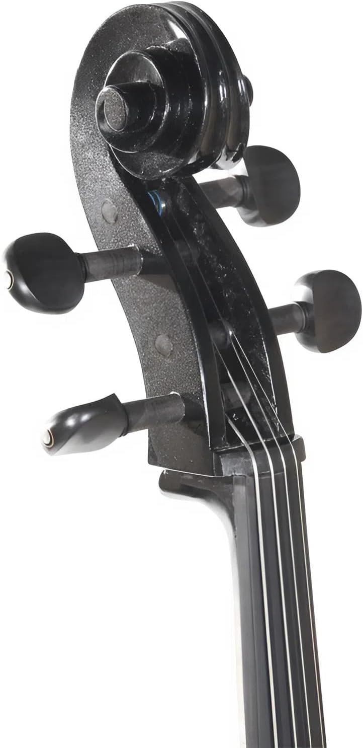 Cecilio 4/4 Silent Electric Cello with Ebony Fittings, Metallic Black