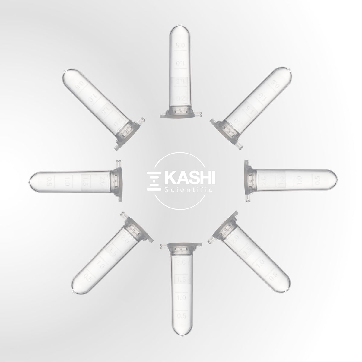 Kashi Scientific 50mL Self Standing Centrifuge Tubes with Screw Cap Lid, Lab Grade Polypropylene Plastic, Skirted, Printed Graduation, Write-on Spot [50mL Self-Standing, 500]