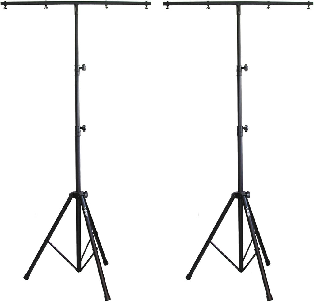 AUDIO 2000'S AST4421BX2 2-Pack Professional Lighting Stands with T-Bars