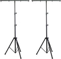 AUDIO 2000'S AST4421BX2 2-Pack Professional Lighting Stands with T-Bars