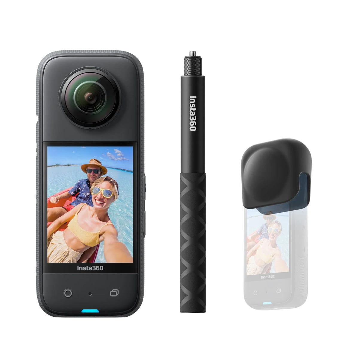 Insta360 X3, 360 Action Camera with 5.7K 360 Active HDR Video, 4K Single-Lens Camera, Waterproof, FlowState Stabilization, 2.29" Touchscreen, AI Editing, for Motorcycle, Wintersports and Vlogging