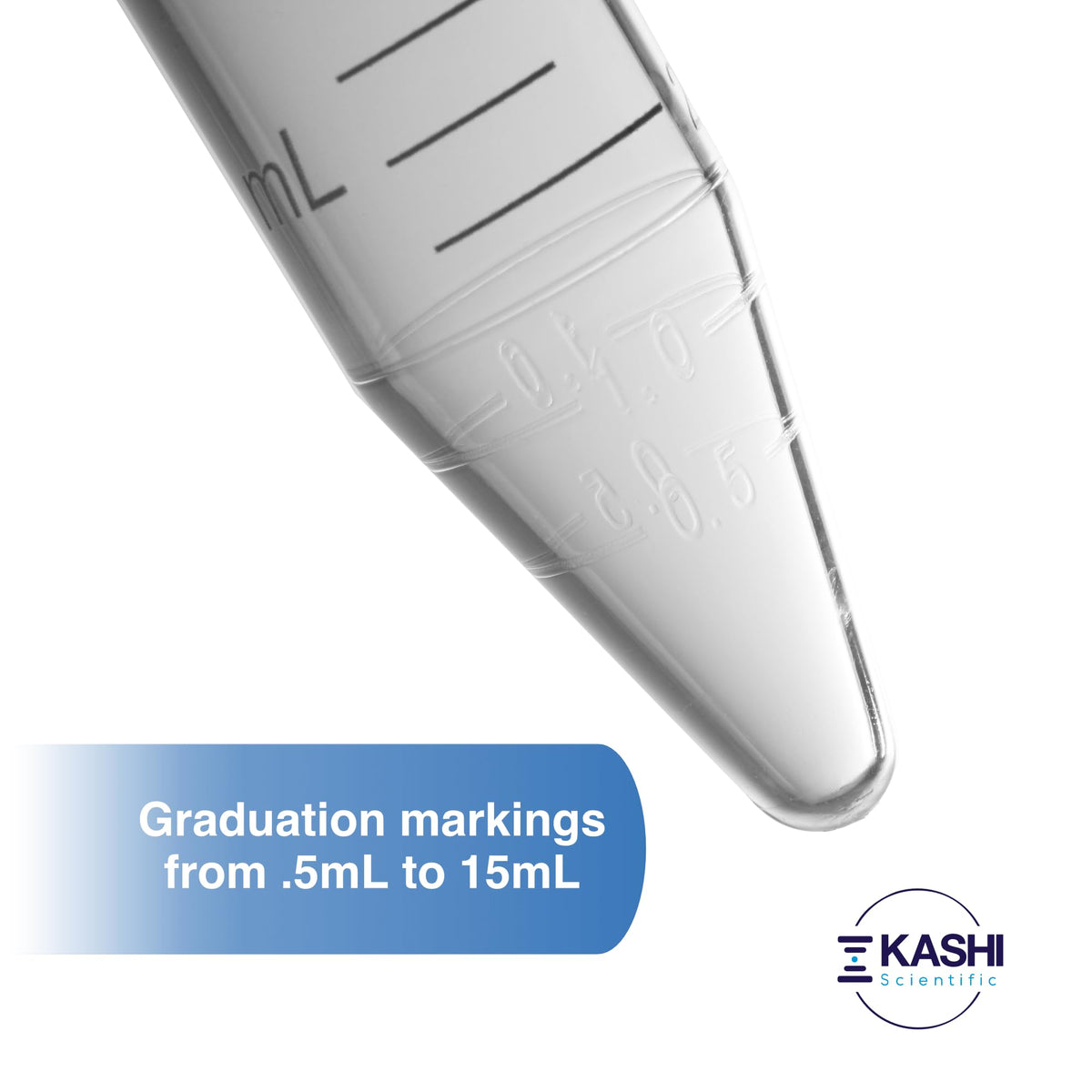 Kashi Scientific 50mL Self Standing Centrifuge Tubes with Screw Cap Lid, Lab Grade Polypropylene Plastic, Skirted, Printed Graduation, Write-on Spot [50mL Self-Standing, 500]