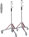 Kate 2Pcs Heavy Duty 10.8ft Light Stand with Casters for Softbox, Monolight