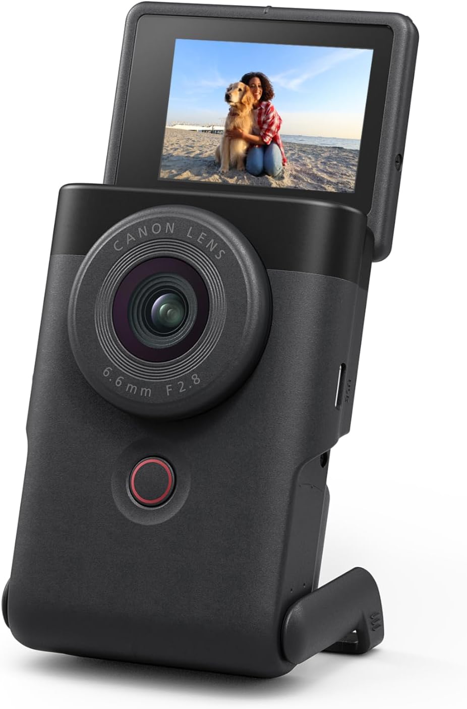 Canon PowerShot V10 Compact Vlogging Camera, 1" CMOS Sensor, 4K Video Streaming, Builtâin WideâAngle Zoom Lens, FlipâLCD & Stereo Mic, Image Stabilization, Creator Studio in Your Pocket, Black
