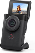 Canon PowerShot V10 Compact Vlogging Camera, 1" CMOS Sensor, 4K Video Streaming, Builtâin WideâAngle Zoom Lens, FlipâLCD & Stereo Mic, Image Stabilization, Creator Studio in Your Pocket, Black