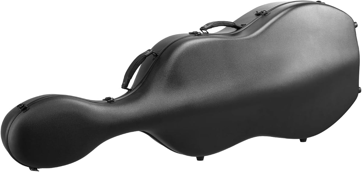 VEVOR 4/4 Full Size Cello Case, Lightweight Portable Travel Carrying Bag, with Dual Shoulder Straps, Anti-Scratch, Professional Cello-Shape, for Cello, Black