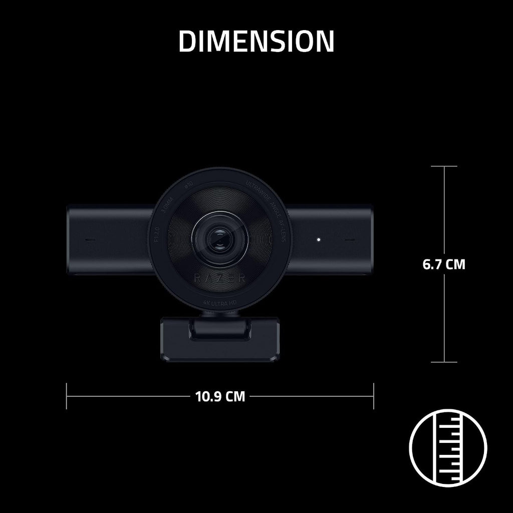 Razer Kiyo V2 Webcam for Streaming and Collaboration 4K 30Fps, Black