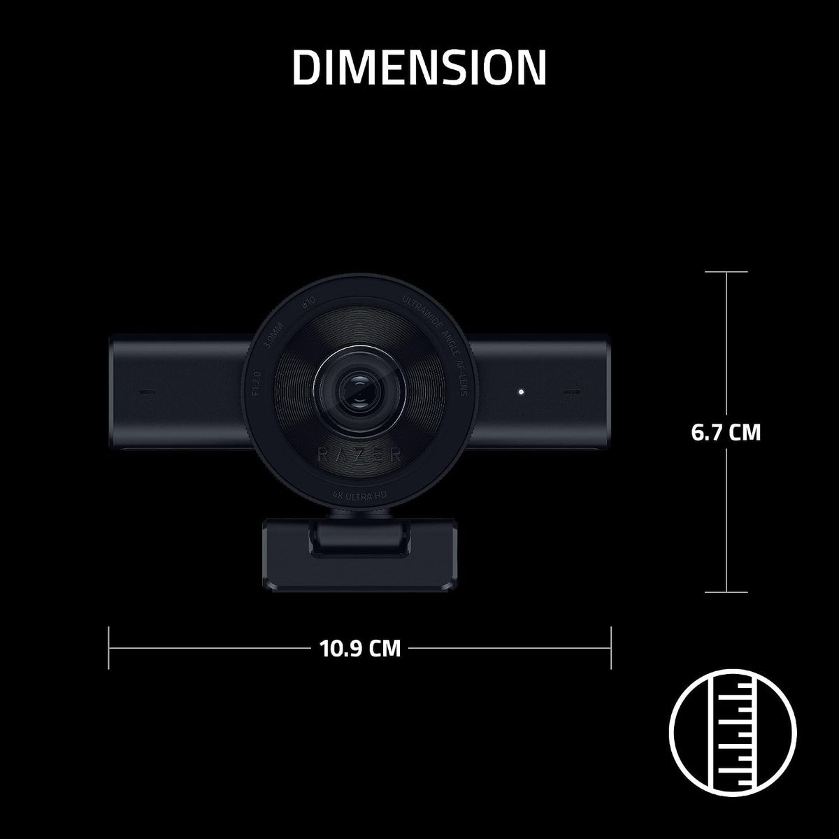 Razer Kiyo V2 Webcam for Streaming and Collaboration 4K 30Fps, Black