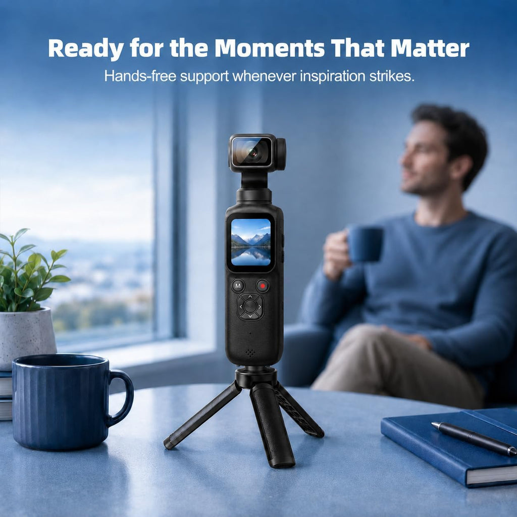 4K Vlogging Camera with AI Face Tracking, 330Â° Rotating Lens & WiFi