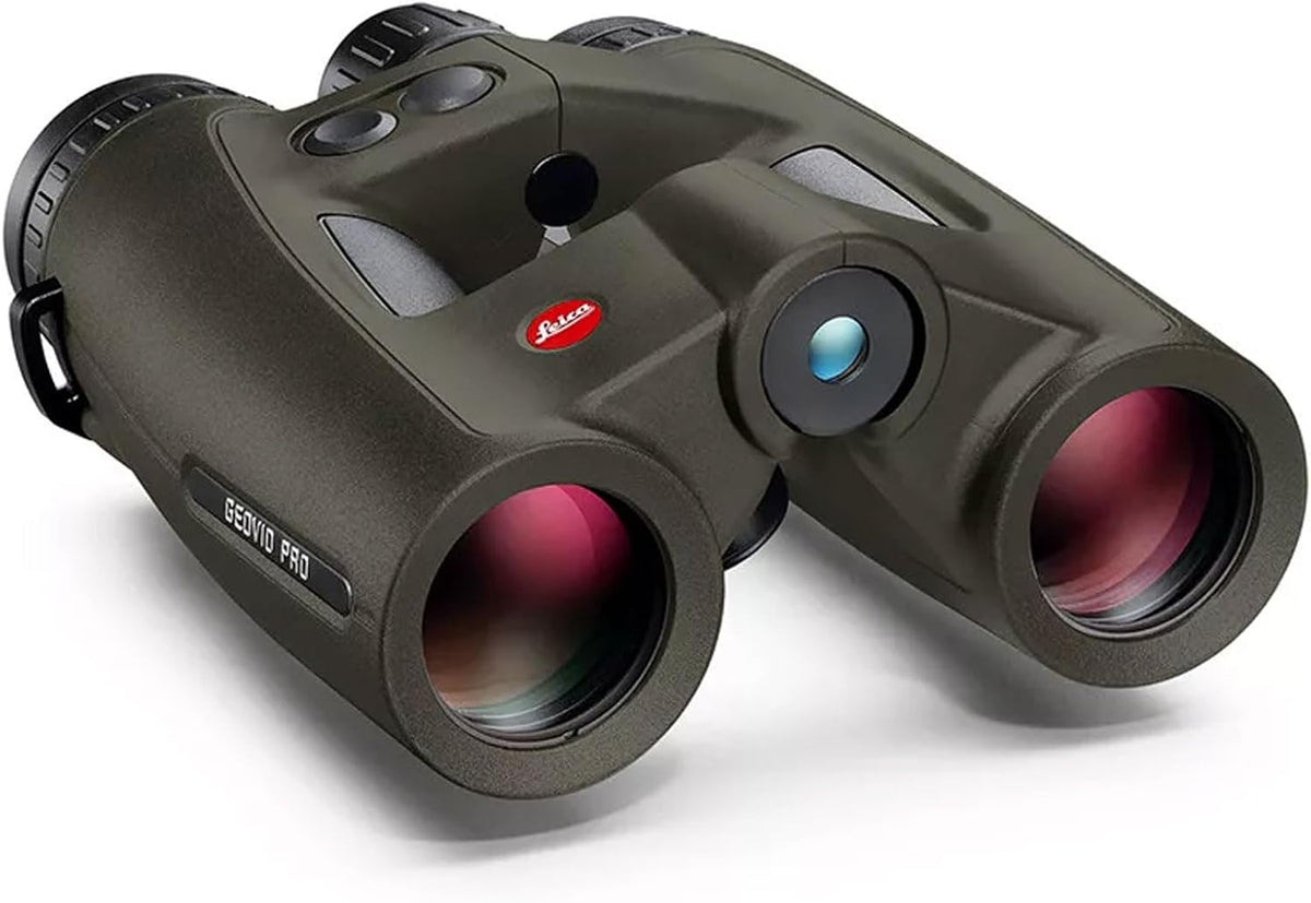 LEICA Geovid Pro 32 Rugged Compact Ergonomic Lightweight Weather-Proof Rangefinder Binoculars for Outdoor, Hunting, Bird Watching, Travel, Olive Green, 10x32