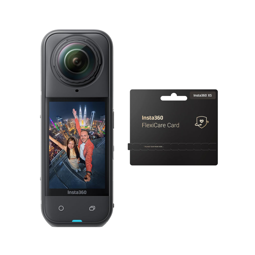 Insta360 X5 - Waterproof 8K 360Â° Action Camera, Leading Low Light, Invisible Selfie Stick Effect, Rugged and Replaceable Lens, 3-Hour Battery, Built-in Wind Guard, Stabilization, Triple AI Chip Design
