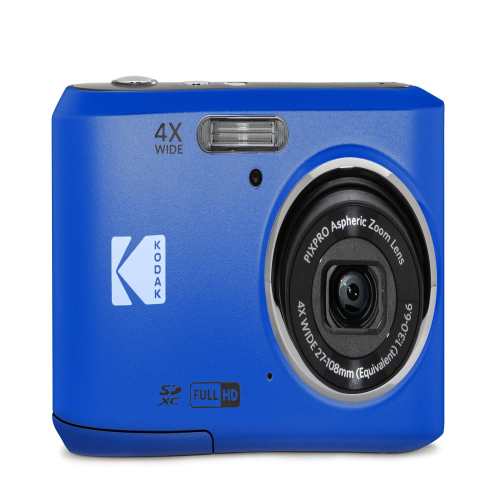 KODAK PIXPRO FZ45 16MP Compact Digital Camera, 4X Optical Zoom, AA, Black