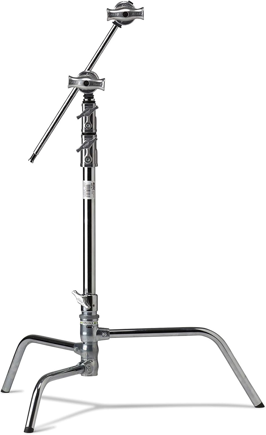 Kupo 20" C-Stand Turtle Base Kit Professional Grip Stand with 2.5" Grip Head and 20" Grip Arm, Heavy-Duty Steel Construction for Photography and Video Lighting - Silver (KS704512)