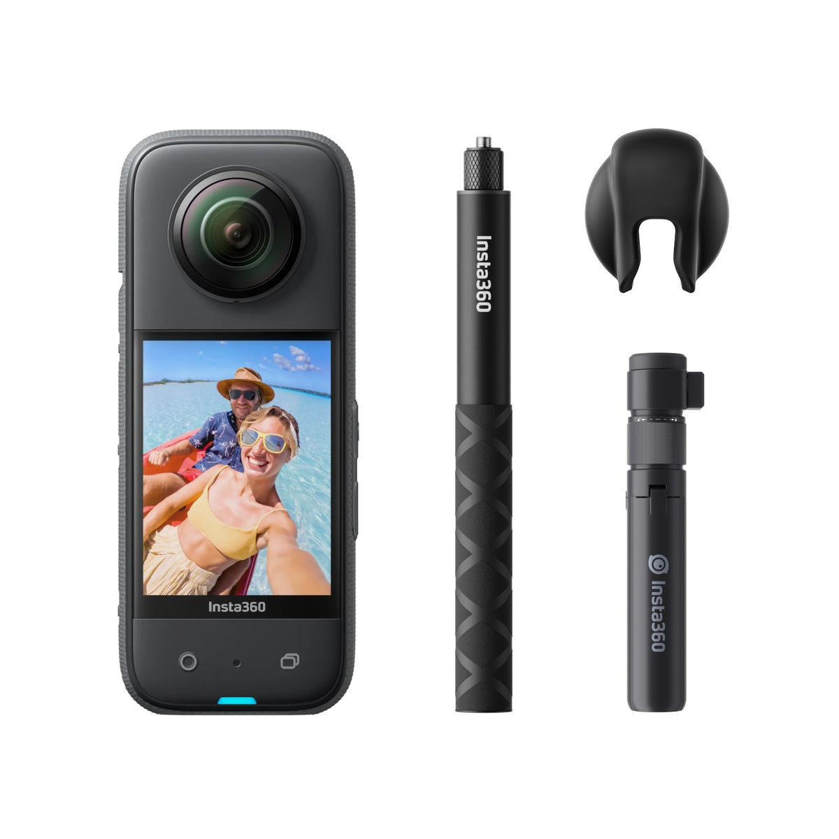 Insta360 X3, 360 Action Camera with 5.7K 360 Active HDR Video, 4K Single-Lens Camera, Waterproof, FlowState Stabilization, 2.29" Touchscreen, AI Editing, for Motorcycle, Wintersports and Vlogging