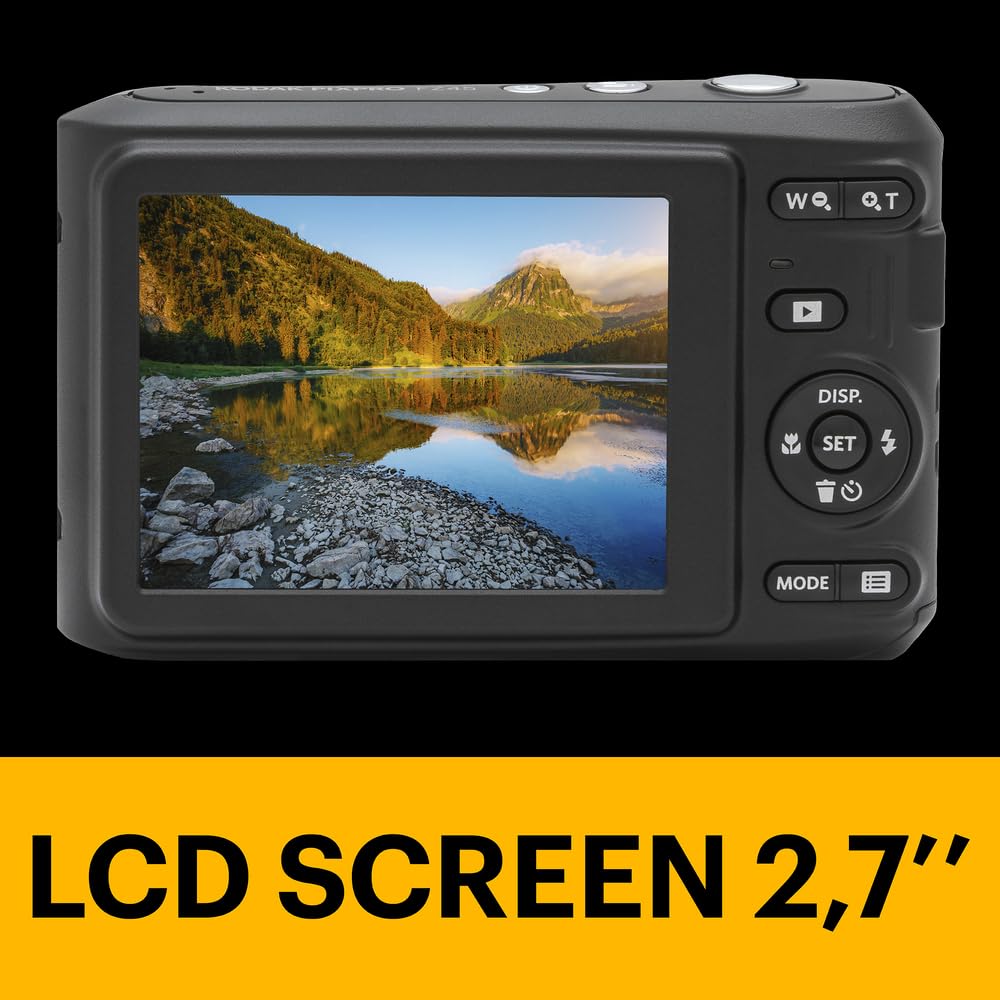 KODAK PIXPRO FZ45 16MP Compact Digital Camera, 4X Optical Zoom, AA, Black