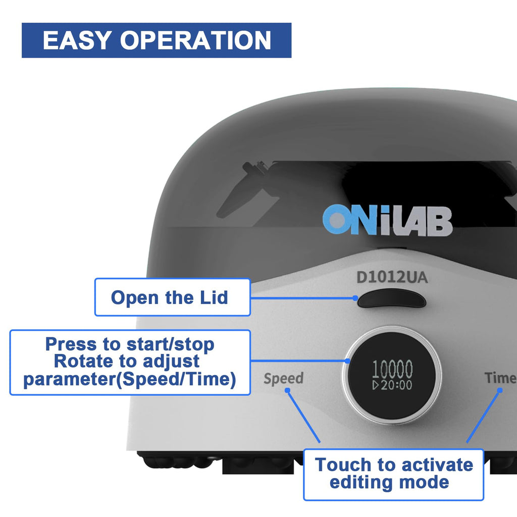 ONiLAB Benchtop mini Centrifuge, 10000RPM, 2-in-1 Rotor