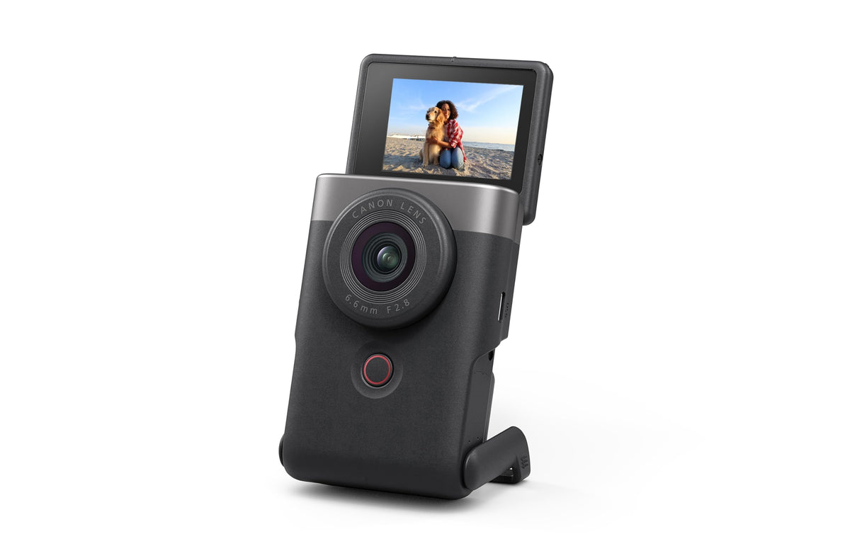 Canon PowerShot V10 Compact Vlogging Camera, 1" CMOS Sensor, 4K Video Streaming, Builtâin WideâAngle Zoom Lens, FlipâLCD & Stereo Mic, Image Stabilization, Creator Studio in Your Pocket, Black