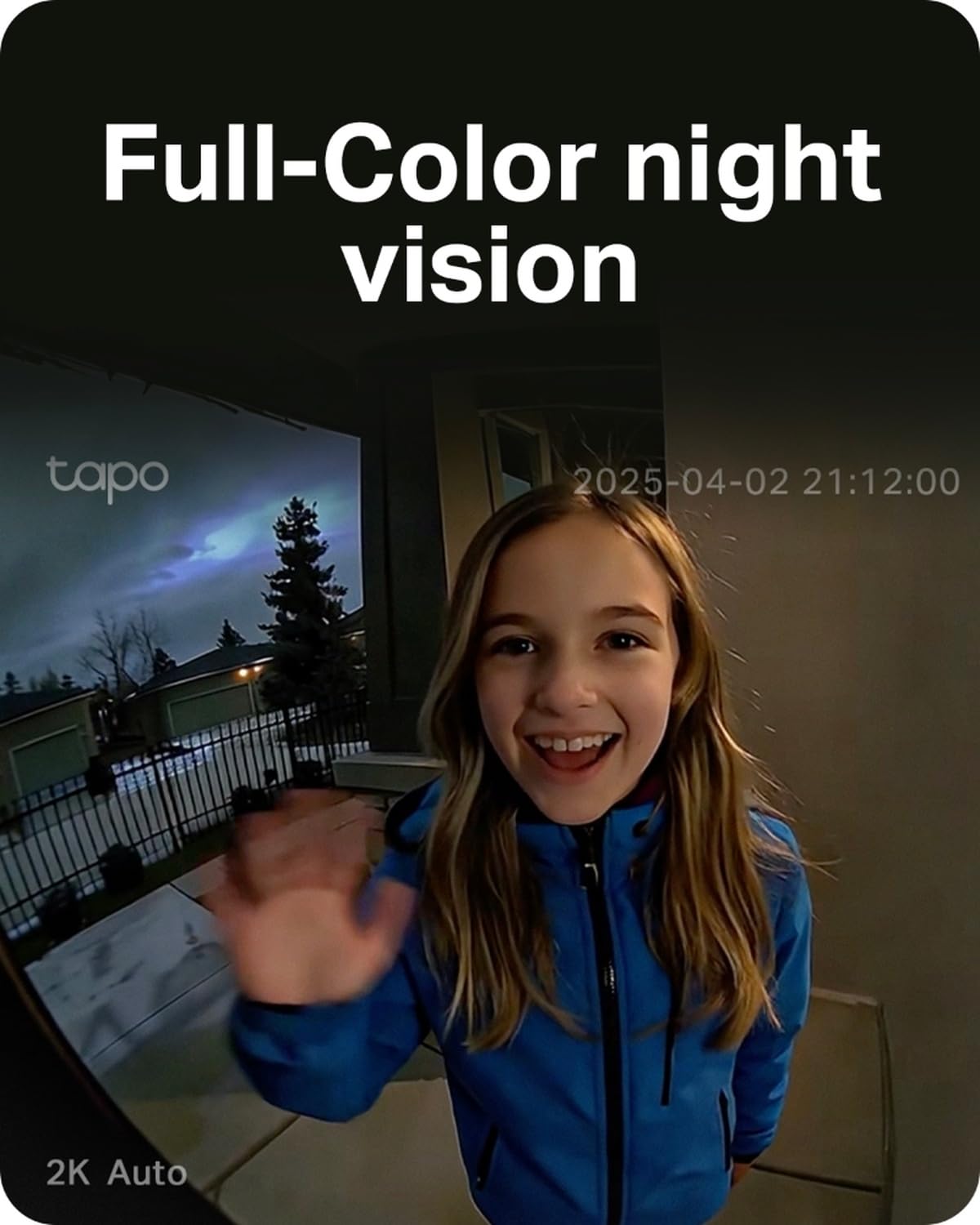 Tapo 2K+ Wired or Battery Powered Smart Video Doorbell with Chime, D225