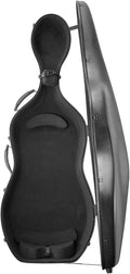 VEVOR 4/4 Full Size Cello Case, Lightweight Portable Travel Carrying Bag, with Dual Shoulder Straps, Anti-Scratch, Professional Cello-Shape, for Cello, Black