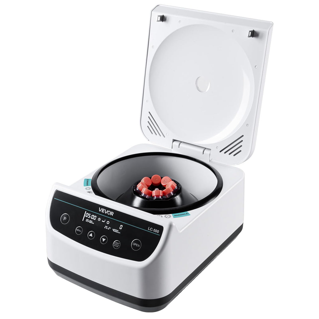 VEVOR Centrifuge Machine, 100-2100xg RCF Electric Laboratory Centrifuge Machine with 1 Rotor for 2/5/10/15/50ml Tube Capacity, Low Speed 500-4000rpm with Timer, Widely Used in Various Experiments