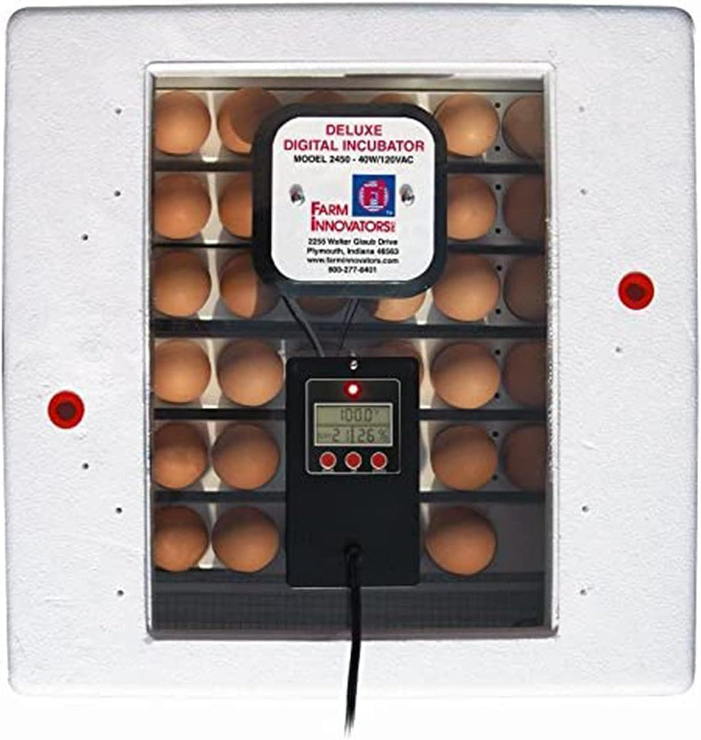 Farm Innovators 2450 Digital Circulated Air Incubator with Egg Turner