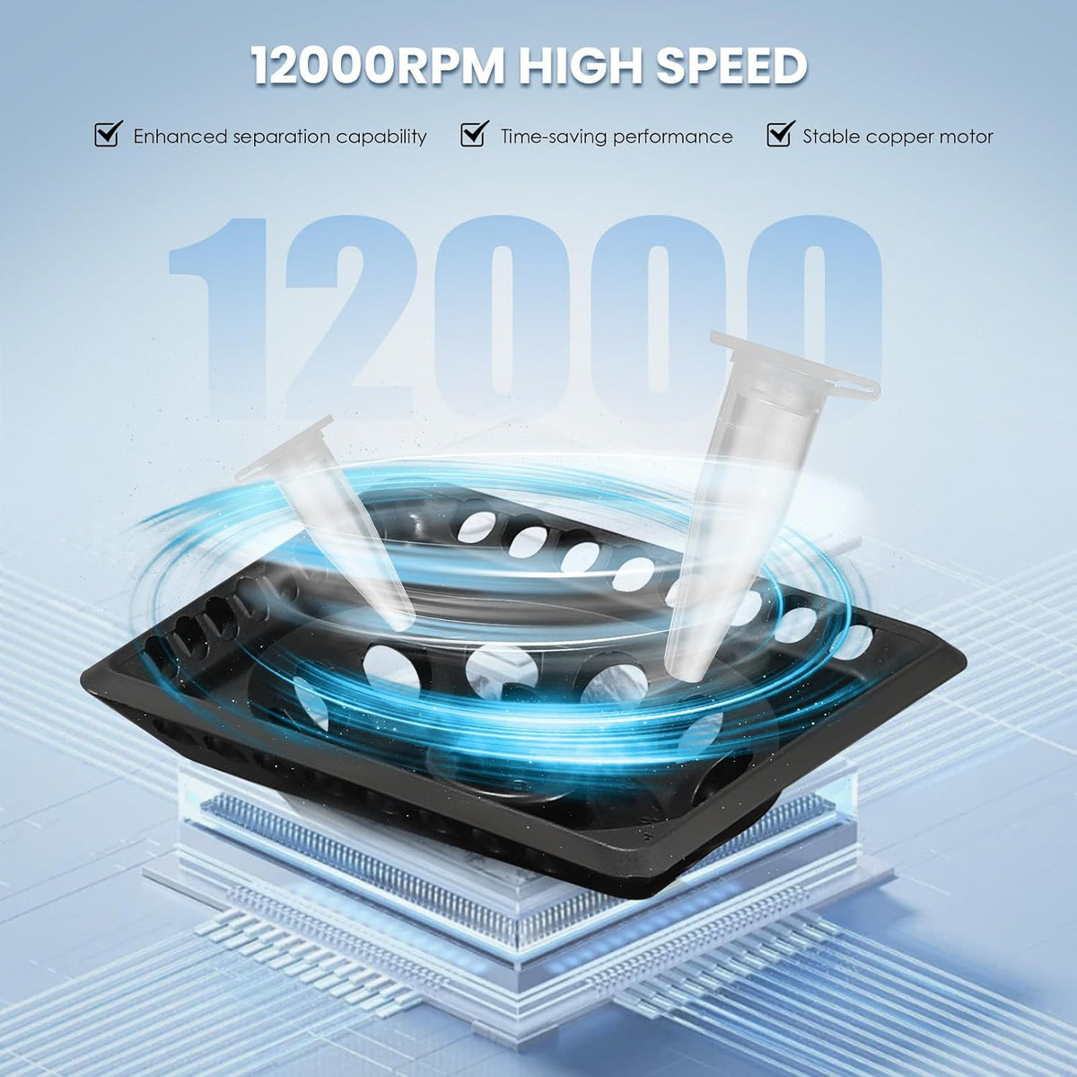 Mxmoonant Mini Centrifuge Machine, 12000RPM Lab Benchtop PCR Centrifuges