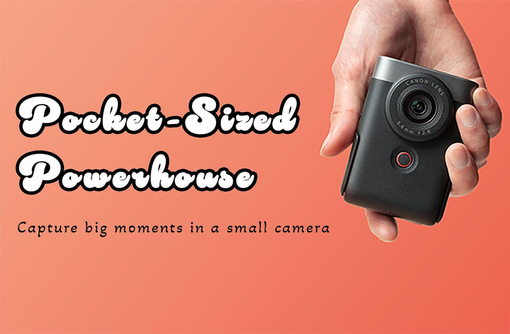 Canon PowerShot V10 Compact Vlogging Camera, 1" CMOS Sensor, 4K Video Streaming, Builtâin WideâAngle Zoom Lens, FlipâLCD & Stereo Mic, Image Stabilization, Creator Studio in Your Pocket, Black