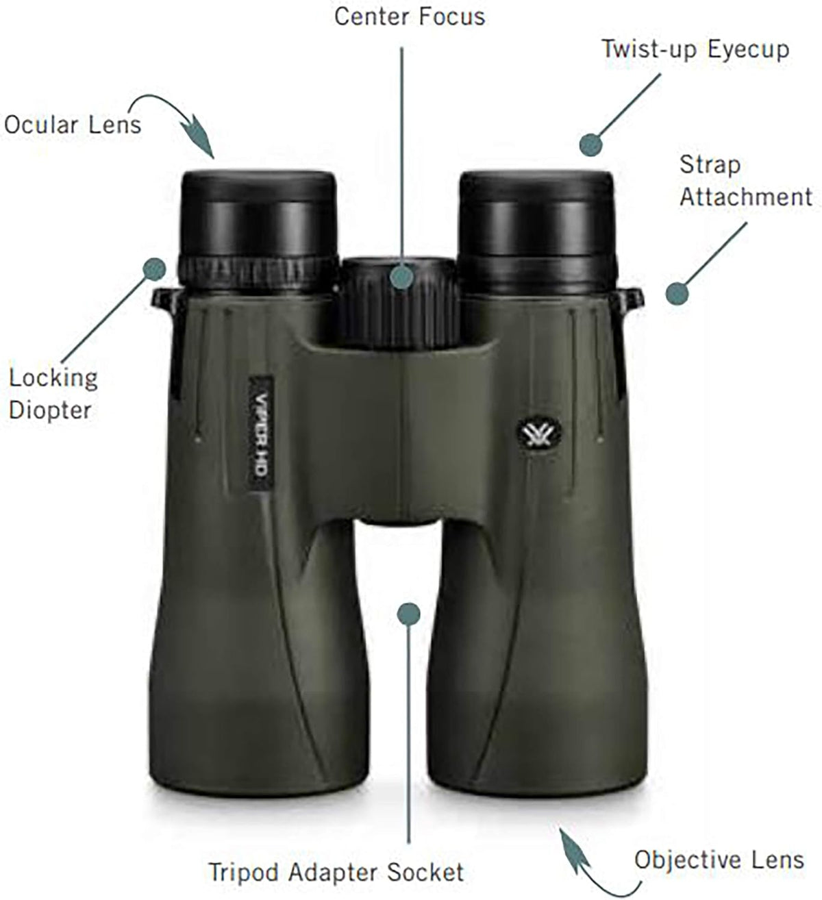 Vortex Viper HD Roof Prism Binoculars 12x50