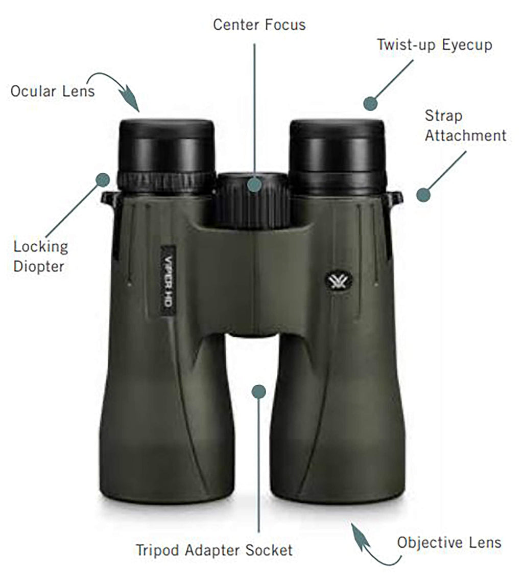 Vortex Viper HD Roof Prism Binoculars 12x50