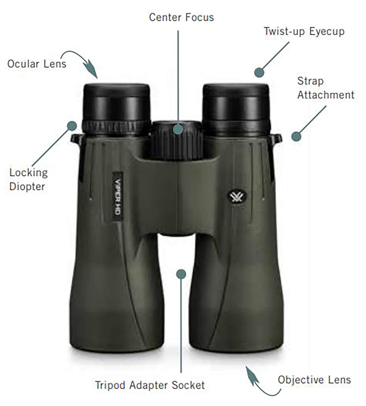 Vortex Viper HD Roof Prism Binoculars 12x50