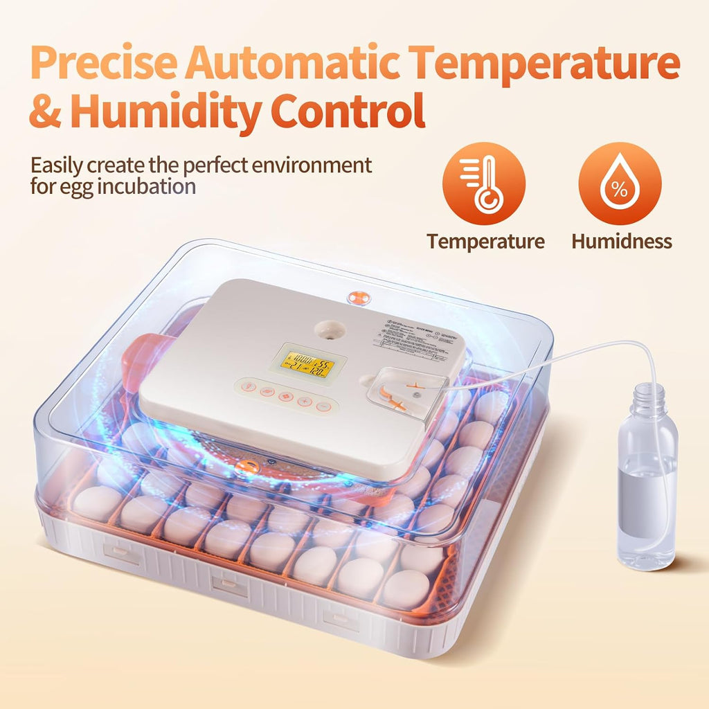 SmarketBuy 56 Egg Incubators for Hatching Eggs, Automatic Egg Turning and Humidity Temperature Control, Egg Candler, 360Â° Viewing Incubator for Hatching Chicken, Ducks, Goose, Quail