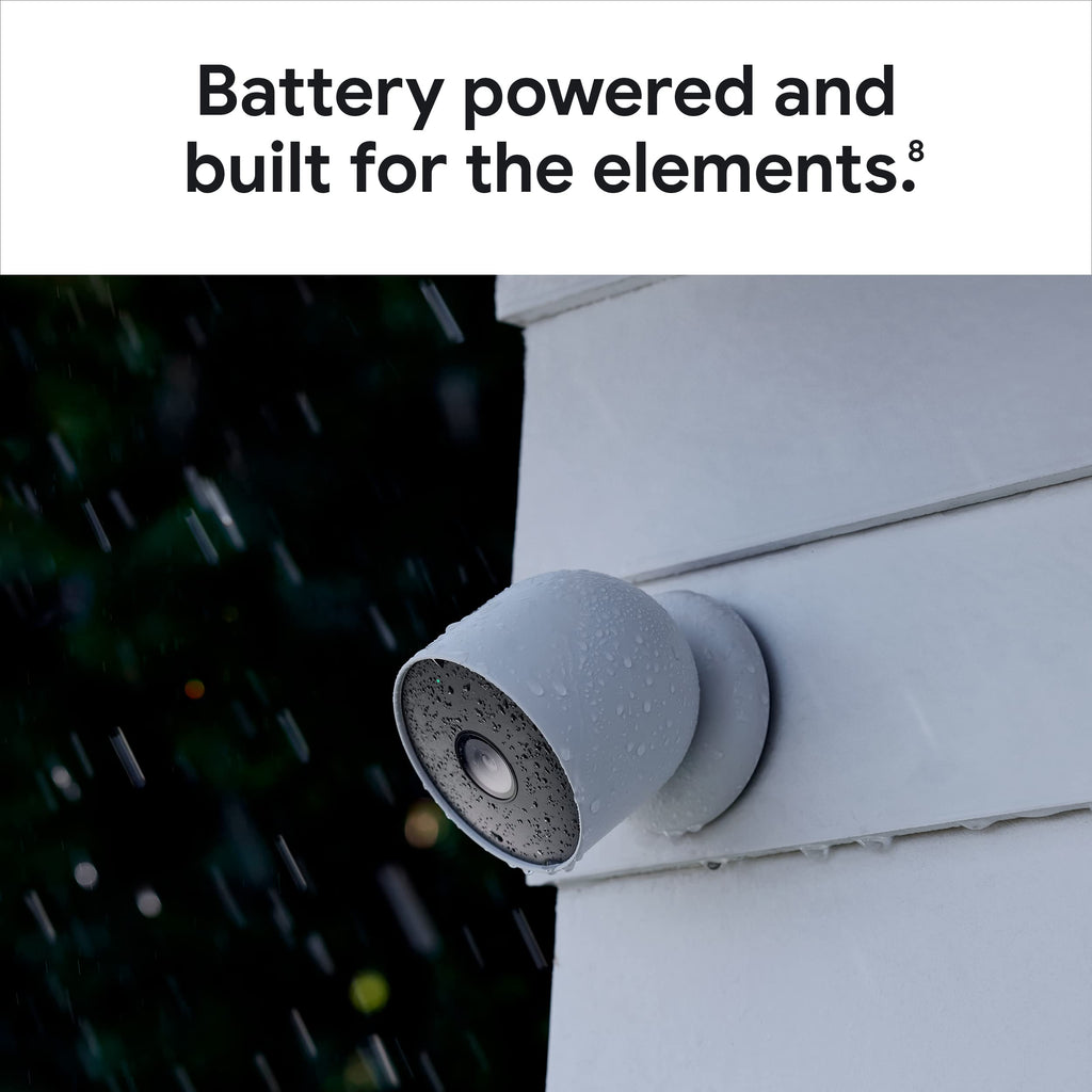 Google Nest Cam with Floodlight - Outdoor Camera - Floodlight Security Camera, White, 1 Count (Pack of 1)